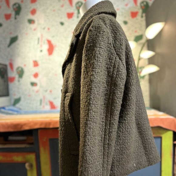 H&M Olive Green Overcoat - 12 - Picture 3 of 3